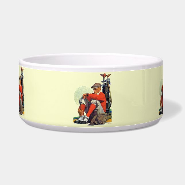 Golfer Kept Waiting Voerbakje (Voorkant)