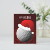 Golfer Kerst Kaarten Feestdagenkaart (Staand voorkant)