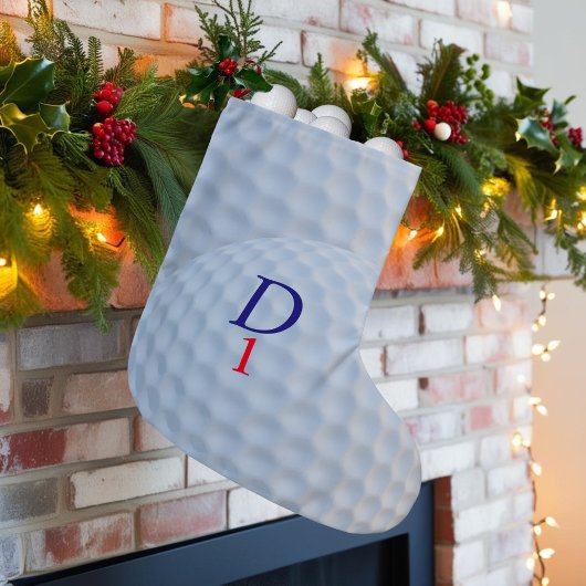Golfer Kerst Stocking White Dimpled Golf Ball Kleine Kerstsok