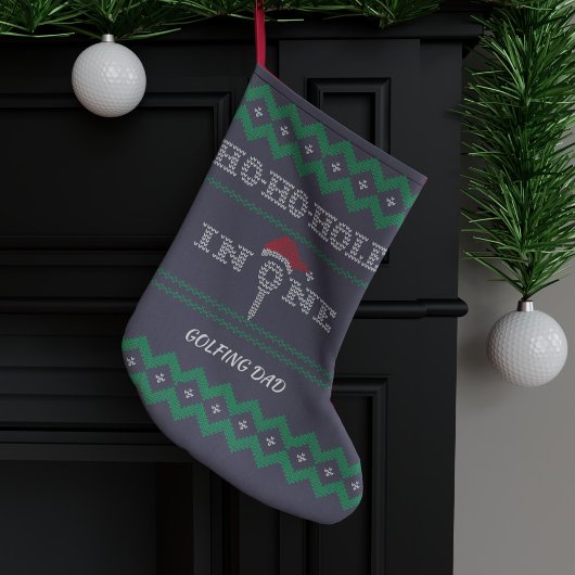 Golfer-kerst-stophal in één kleine kerstsok