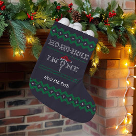 Golfer-kerst-stophal in één kleine kerstsok