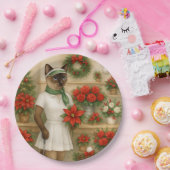 Golfer Kerst thema met golf apparatuur Papieren Bordje (Feest)