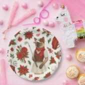 Golfer Kerst thema met golf apparatuur Papieren Bordje (Feest)