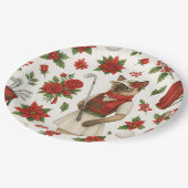 Golfer Kerst thema met golf apparatuur Papieren Bordje (Gekanteld)