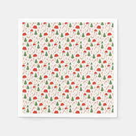 Golfer Kerst thema met golf apparatuur Servet