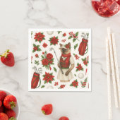 Golfer Kerst thema met golf apparatuur Servet (Insitu)