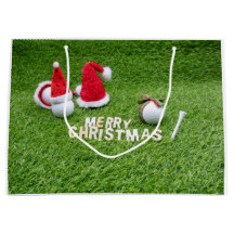 Golfer-kerstfeestdag met golf- en kerstbal