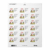 Golfer Kerstman Golfen Kerstvakantie Etiket (Full Sheet)