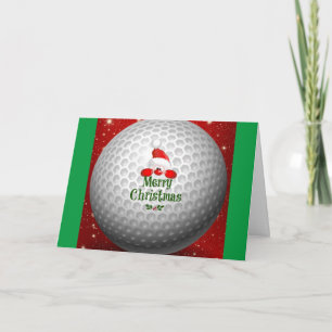 Golfer Kerstman, 'Prettig kerstfeest' groeten Kaart