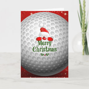 Golfer Kerstman, 'Prettig Kerstfeest' groeten Kaart
