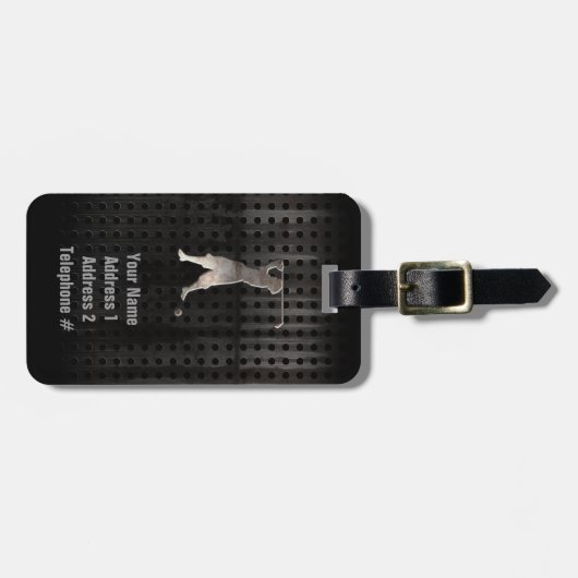  Golfer; Koel Bagagelabel (Voorkant horizontaal)