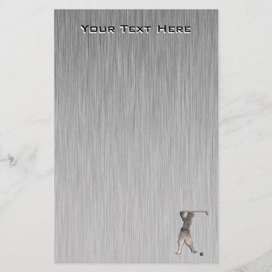 Golfer; Koel Briefpapier (Voorkant)