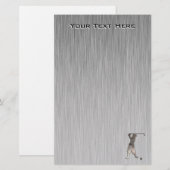 Golfer; Koel Briefpapier (Voorkant / Achterkant)
