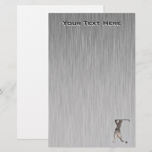  Golfer; Koel Briefpapier (Voorkant / Achterkant)