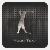  Golfer; Koel Vierkante Sticker (Voorkant)