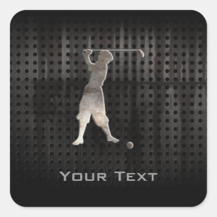 Golfer; Koel Vierkante Sticker