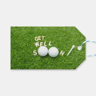 Golfer Krijg goed binnenkort golfballen en t-shirt Cadeaulabel
