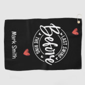 Golfer laatste schommel voor de ring Bachelor Part Golfhanddoek (Horizontaal)