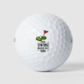 Golfer laatste schommel voor de ring golfballen (Voorkant)