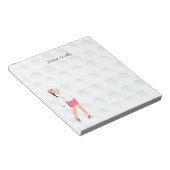 Golfer lady is golf note pad notitieblok (Schuin)