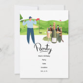 Golfer Let's Par T-shirt for Party Kaart (Voorkant)