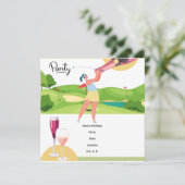 Golfer Let's Par T-shirt for Party Save The Date (Staand voorkant)