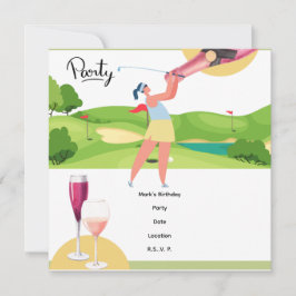 Golfer Let's Par T-shirt for Party Save The Date