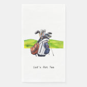 Golfer Let's Par T-shirt for Party Servet (Voorkant)