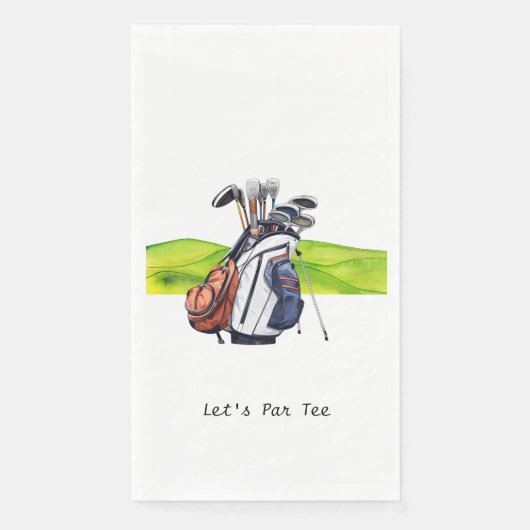 Golfer Let's Par T-shirt for Party Servet (Voorkant)