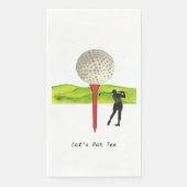 Golfer Let's Par T-shirt for Party Servet (Voorkant)