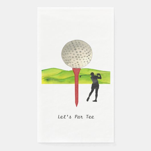 Golfer Let's Par T-shirt for Party Servet (Voorkant)