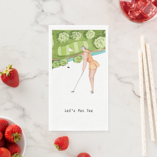 Golfer Let's Par T-shirt for Party Servet (Insitu)
