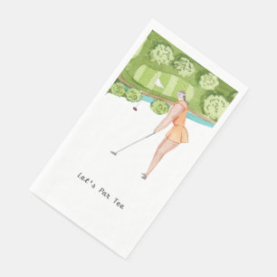 Golfer Let's Par T-shirt for Party Servet