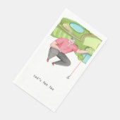 Golfer Let's Par T-shirt for Party Servet (Hoek)