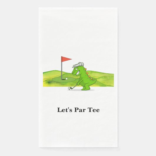Golfer Let's Par T-shirt for Party Servet (Voorkant)