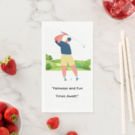 Golfer Let's Par T-shirt voor Party Funny gezegde Servet