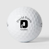 Golfer Letter D Golfballen (Voorkant)