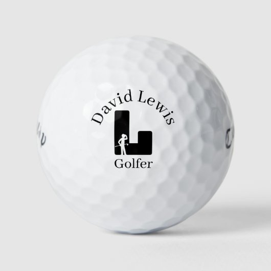 Golfer Letter L Golfballen (Voorkant)