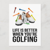 Golfer leven is beter als je golfen briefkaart (Voorkant)