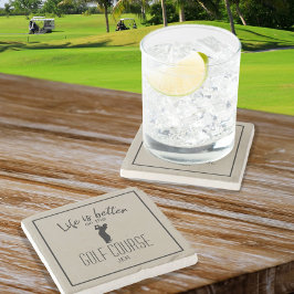 Golfer leven is beter golf citaat sporten stenen onderzetter