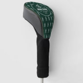 Golfer Logo/Monogram golf leven groen Golfheadcover (Schuin)