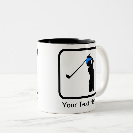  Golfer-Logo Tweekleurige Koffiemok (Voorkant rechts)