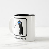 Golfer-Logo Tweekleurige Koffiemok (Voorkant links)