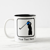  Golfer-Logo Tweekleurige Koffiemok (Links)