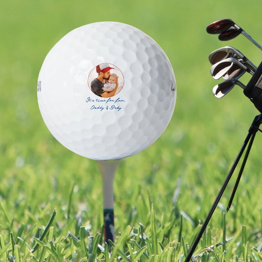Golfer Lover Typografie Foto Eerste Vaderdag Golfballen