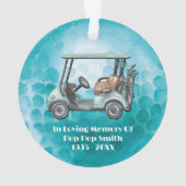 Golfer Loving Memory Golf Memorial Ornament (achterkant)