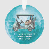 Golfer Loving Memory Golf Memorial Ornament (voorkant)