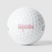 Golfer-maffia roze groene schuimbal golfballen (Voorkant)