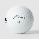 Golfer Man Black Initials - Elegant White Golfballen (Logo)