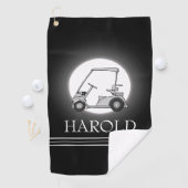 Golfer Mannen Zwart Golfhanddoek (Insitu)